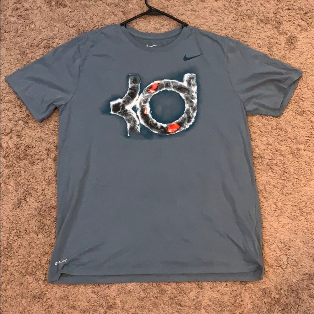 Nike grey and blue dri fit tee